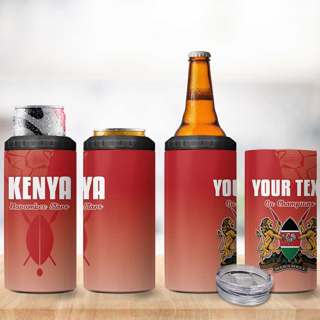 Kenya Football Custom 4 in 1 Can Cooler Tumbler Go Harambee Stars Go LT15