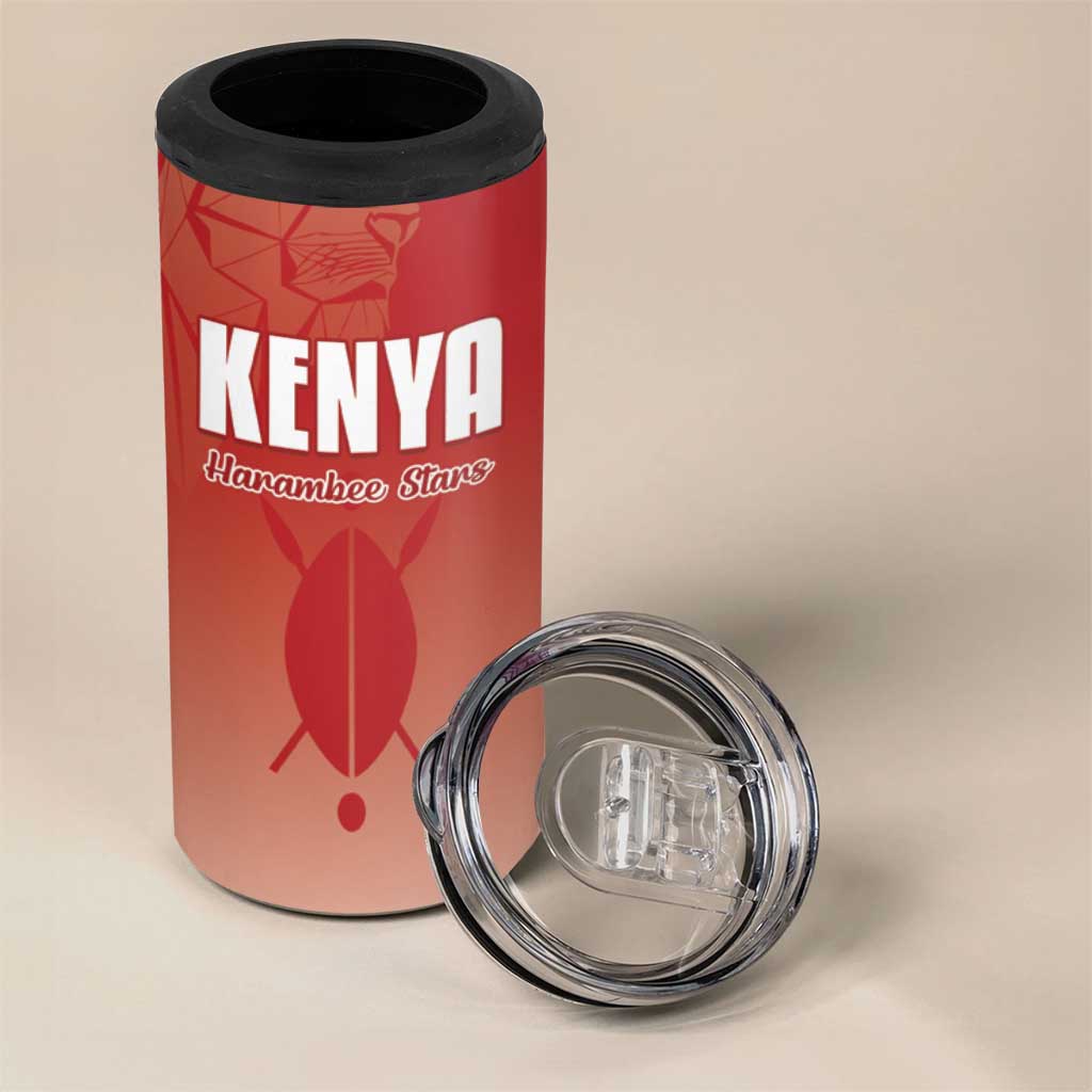Kenya Football Custom 4 in 1 Can Cooler Tumbler Go Harambee Stars Go LT15