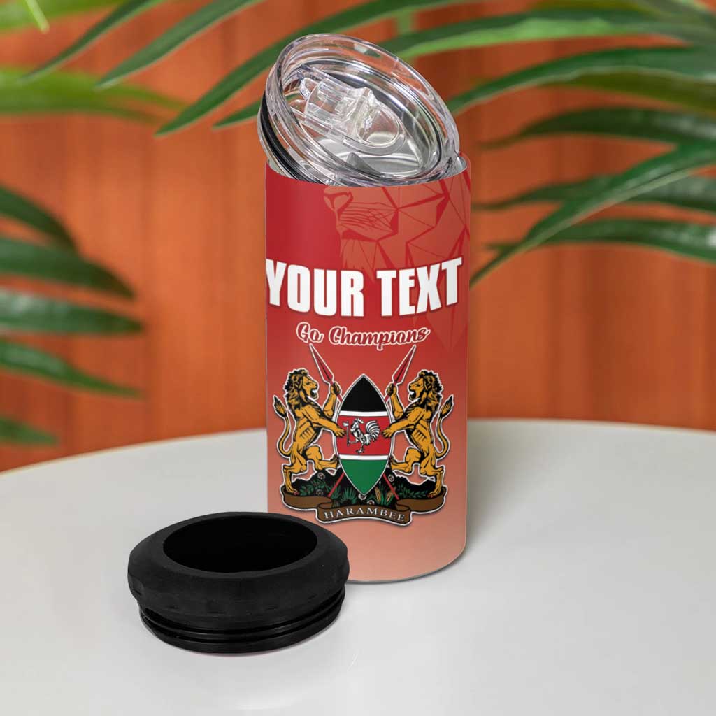 Kenya Football Custom 4 in 1 Can Cooler Tumbler Go Harambee Stars Go LT15