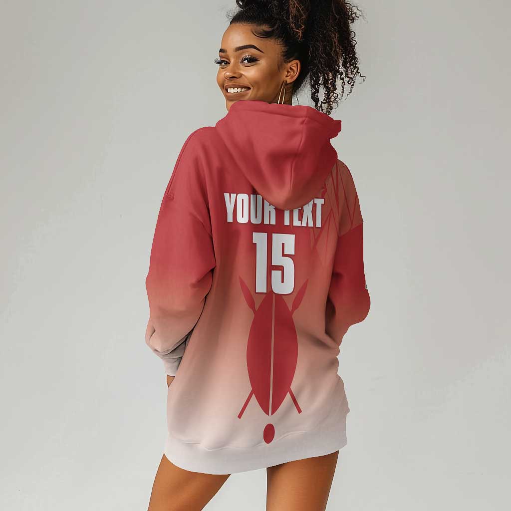 Kenya Football Custom Hoodie Dress Go Harambee Stars Go LT15