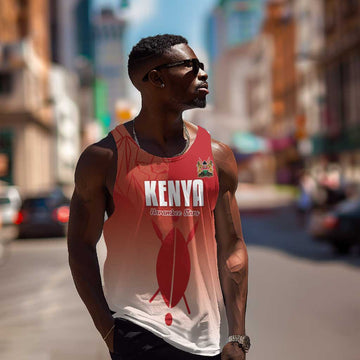 Kenya Football Custom Men Tank Top Go Harambee Stars Go LT15