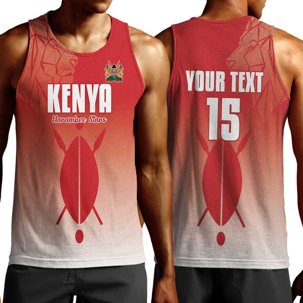 Kenya Football Custom Men Tank Top Go Harambee Stars Go LT15