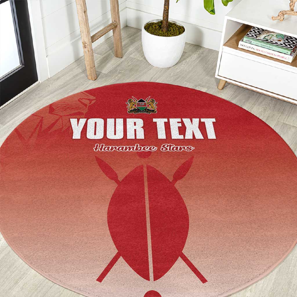 Kenya Football Custom Round Carpet Go Harambee Stars Go LT15