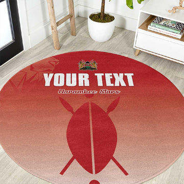 Kenya Football Custom Round Carpet Go Harambee Stars Go LT15