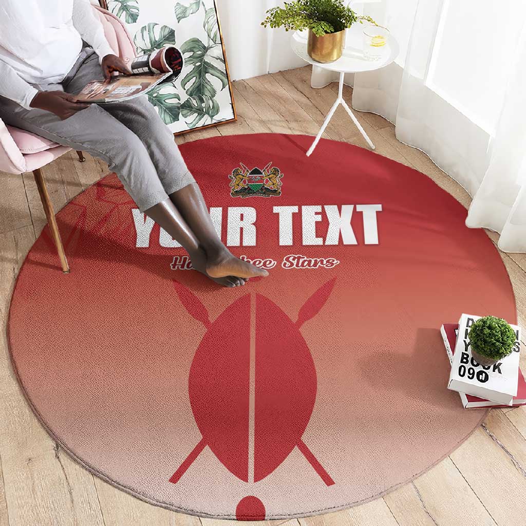 Kenya Football Custom Round Carpet Go Harambee Stars Go LT15