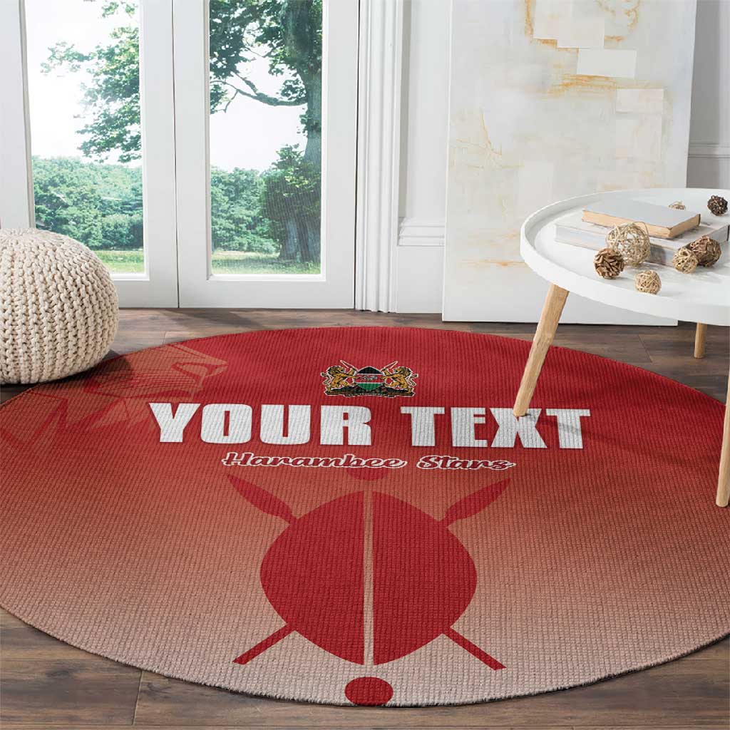 Kenya Football Custom Round Carpet Go Harambee Stars Go LT15