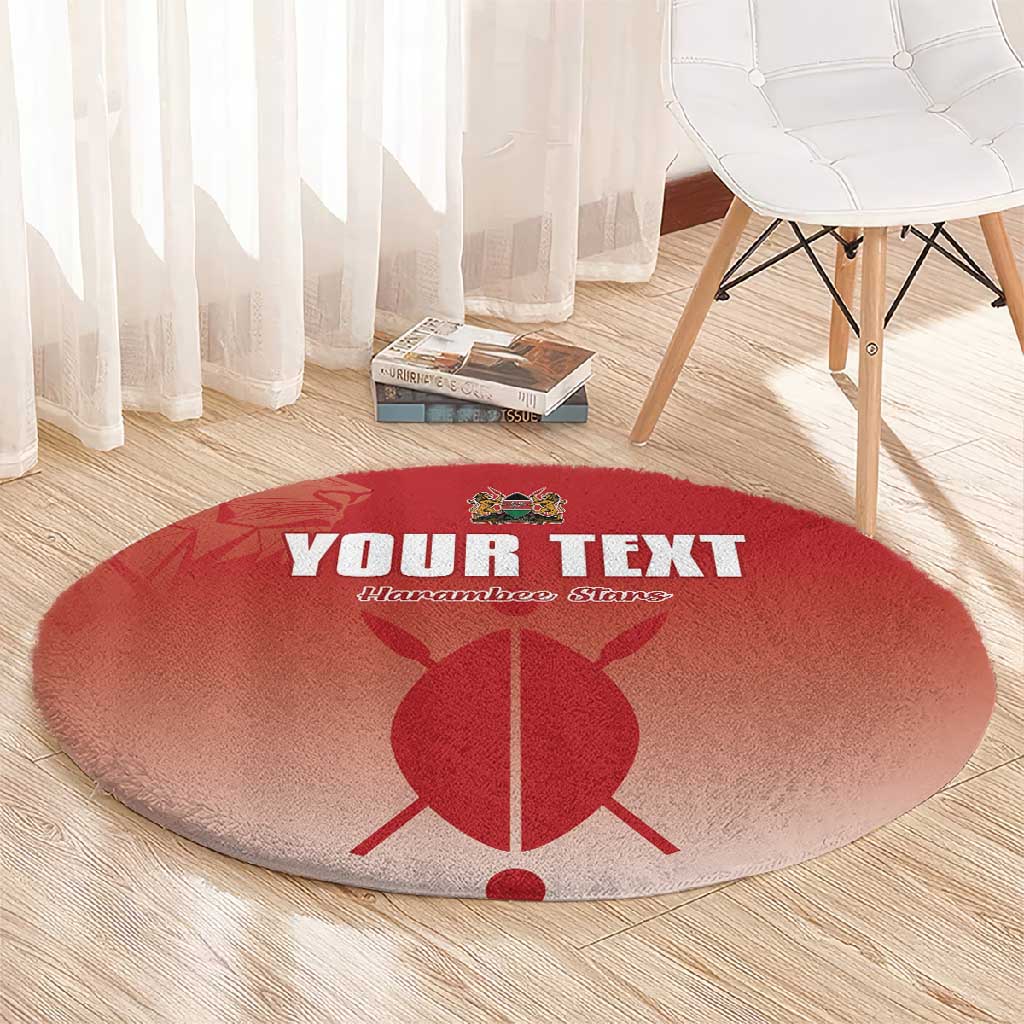 Kenya Football Custom Round Carpet Go Harambee Stars Go LT15