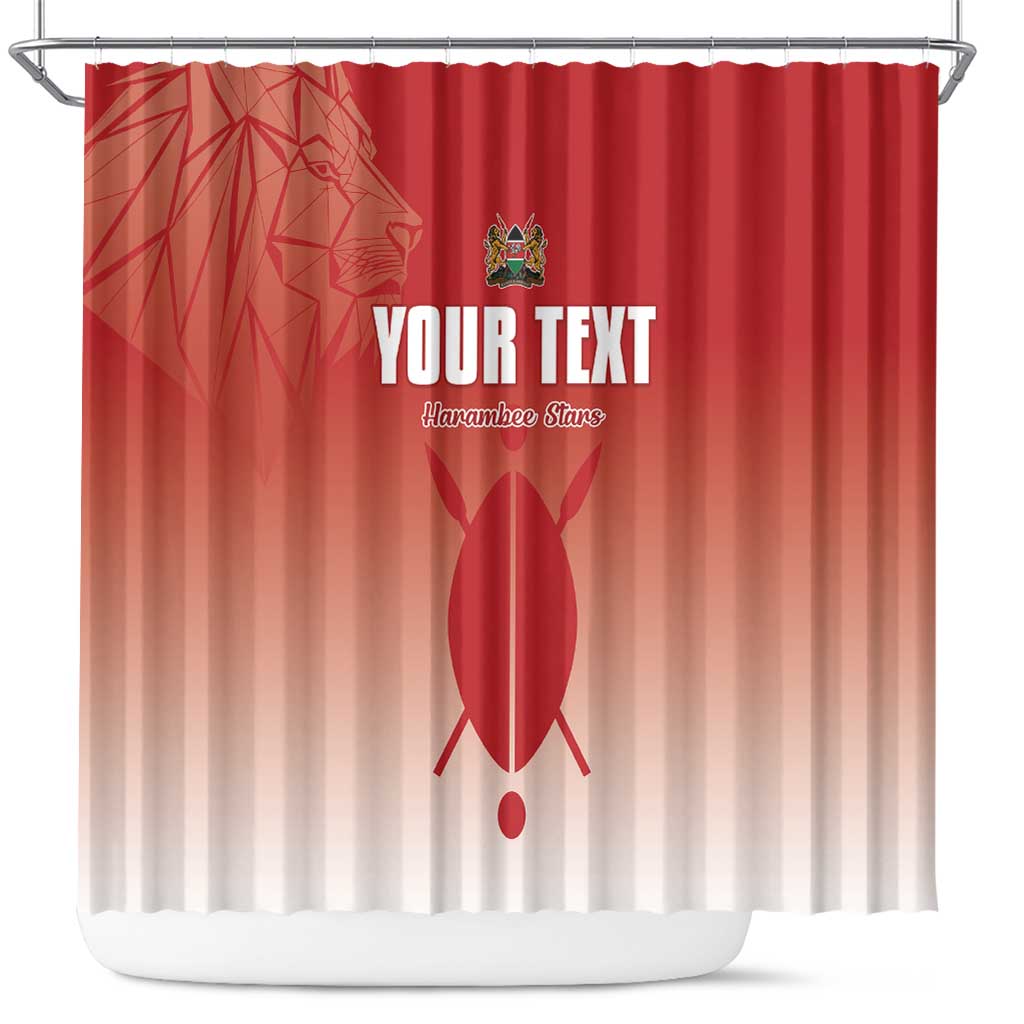 Custom Kenya Football Shower Curtain Harambee Harambee Stars LT15