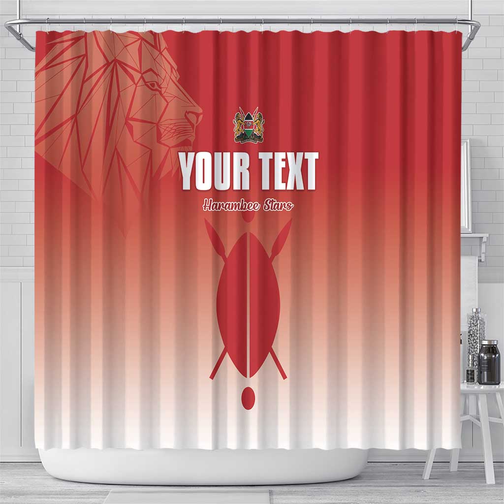 Custom Kenya Football Shower Curtain Harambee Harambee Stars LT15