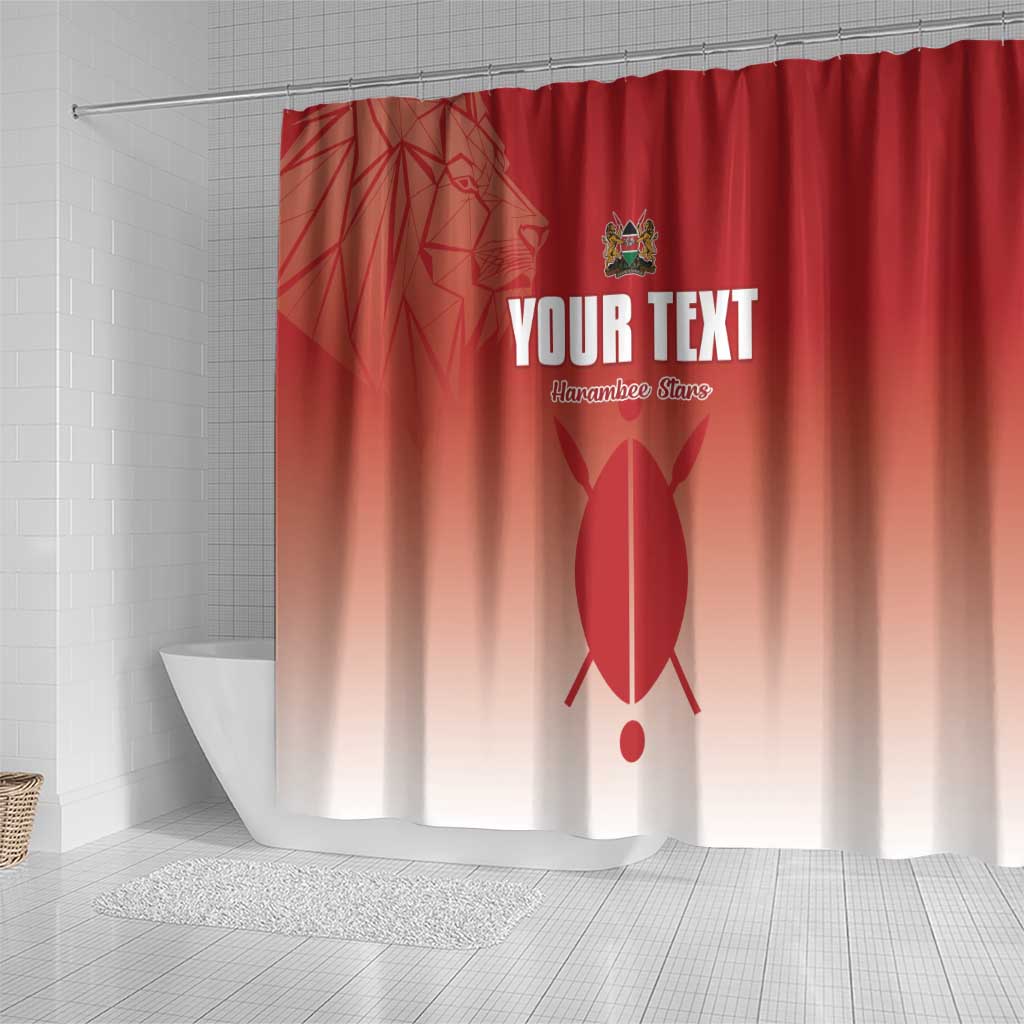 Custom Kenya Football Shower Curtain Harambee Harambee Stars LT15