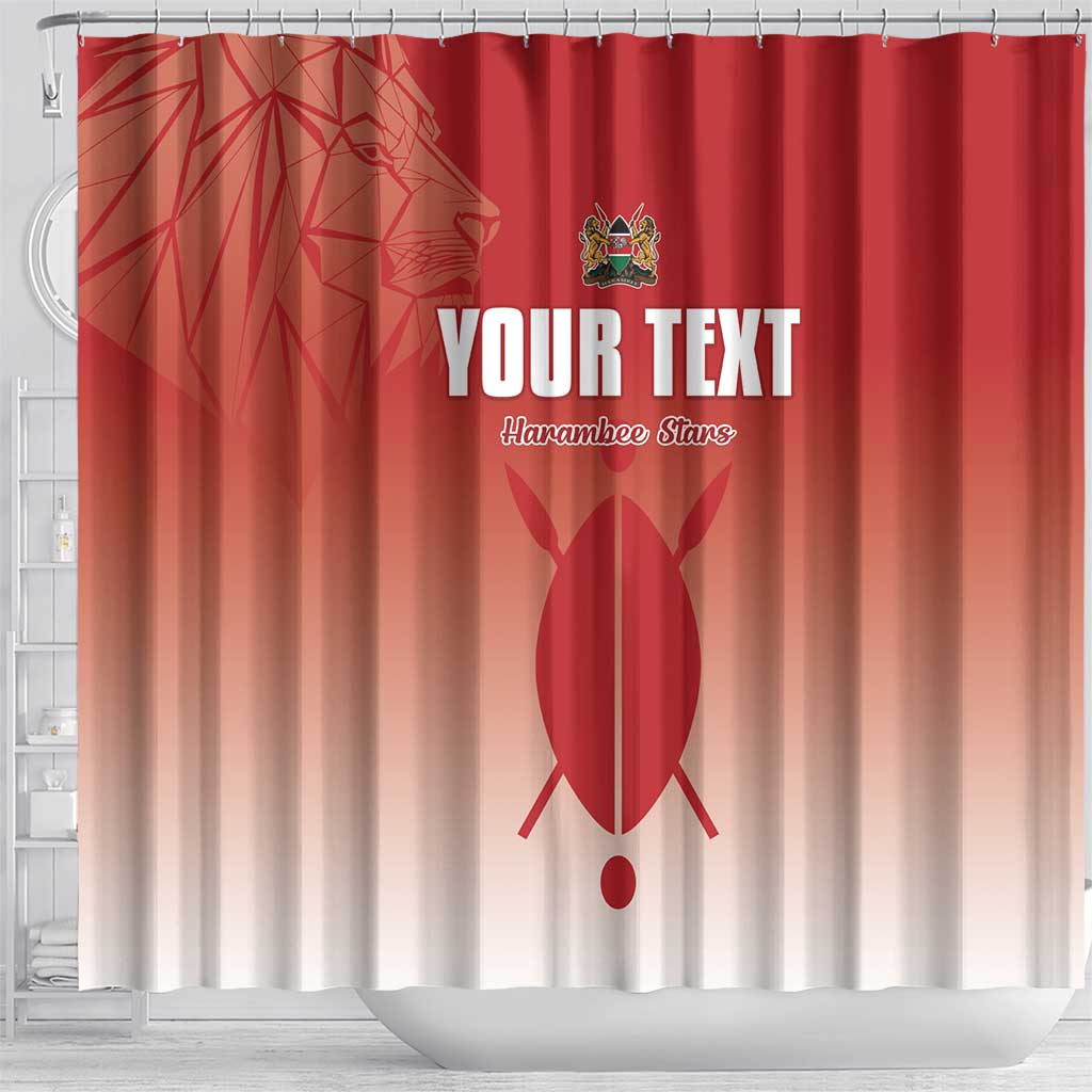 Custom Kenya Football Shower Curtain Harambee Harambee Stars LT15