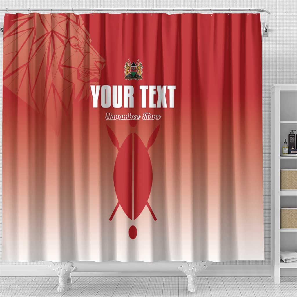 Custom Kenya Football Shower Curtain Harambee Harambee Stars LT15