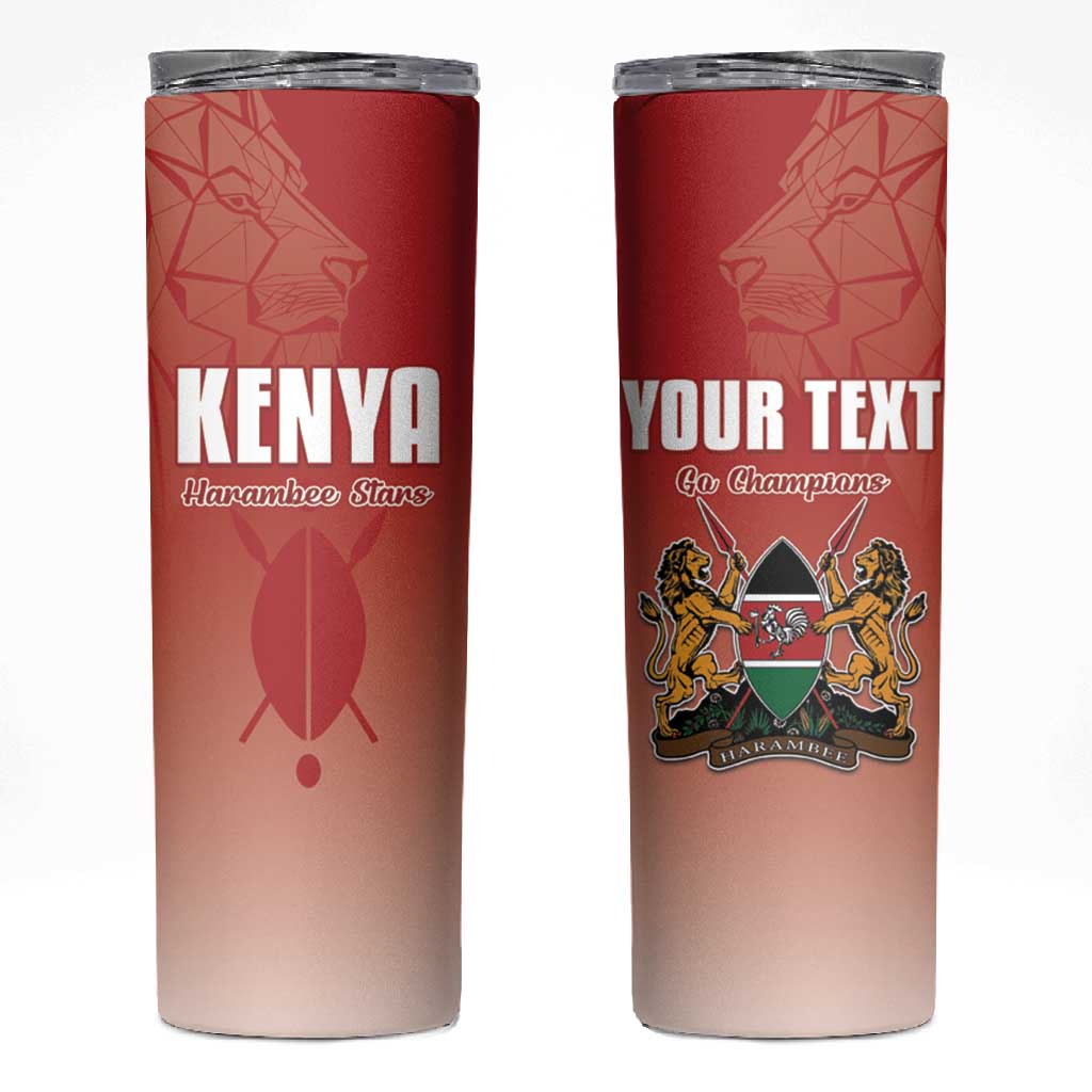 Kenya Football Custom Skinny Tumbler Go Harambee Stars Go LT15