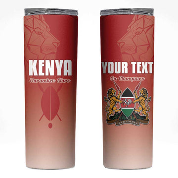 Kenya Football Custom Skinny Tumbler Go Harambee Stars Go LT15