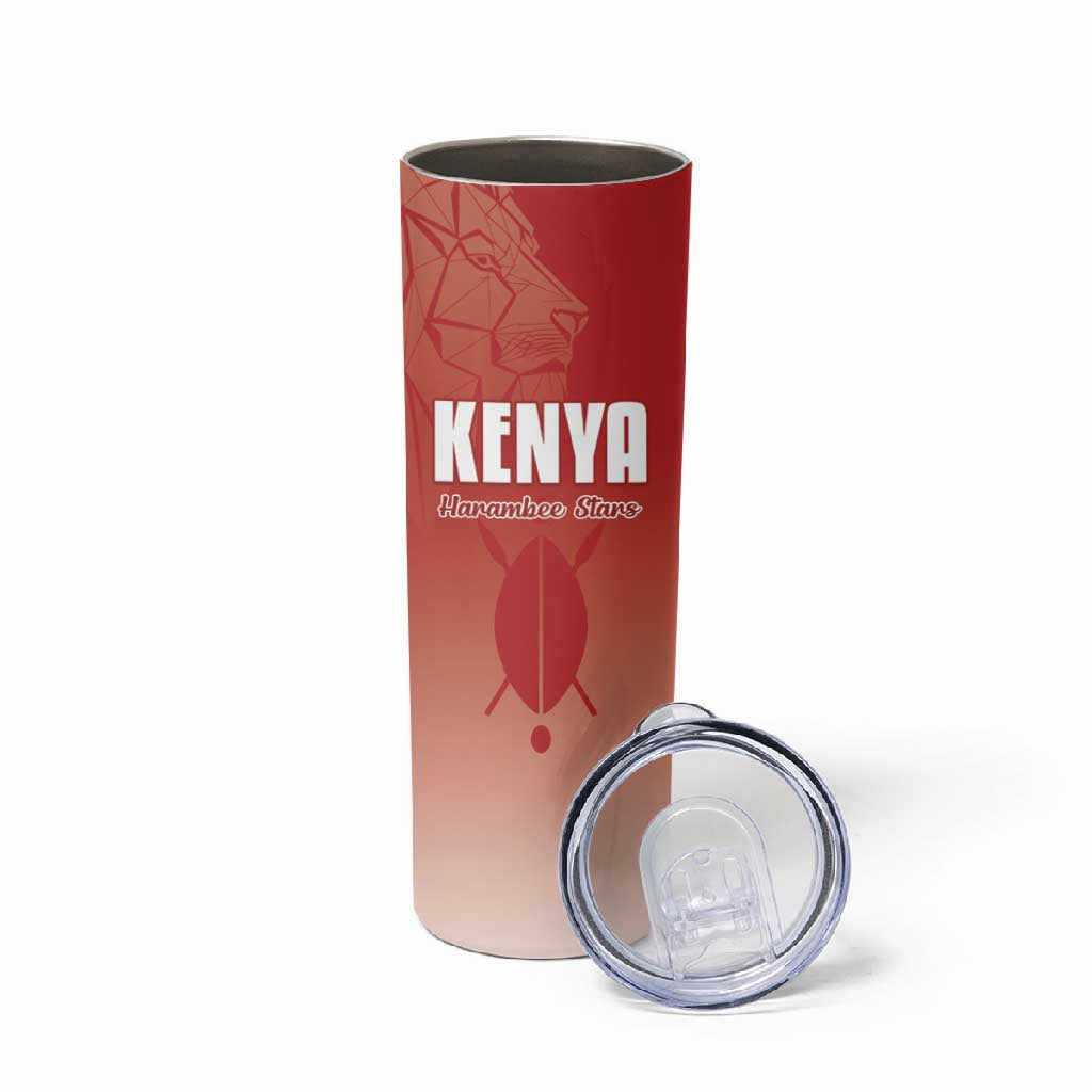 Kenya Football Custom Skinny Tumbler Go Harambee Stars Go LT15