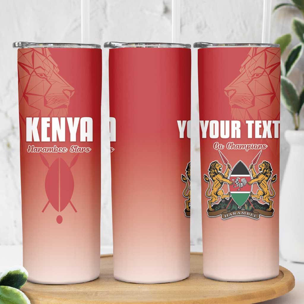 Kenya Football Custom Skinny Tumbler Go Harambee Stars Go LT15