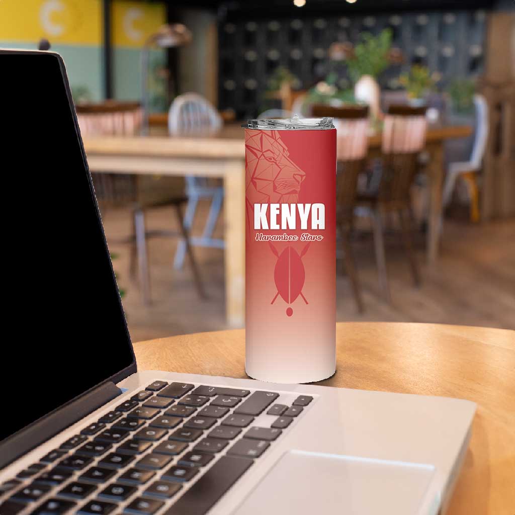 Kenya Football Custom Skinny Tumbler Go Harambee Stars Go LT15