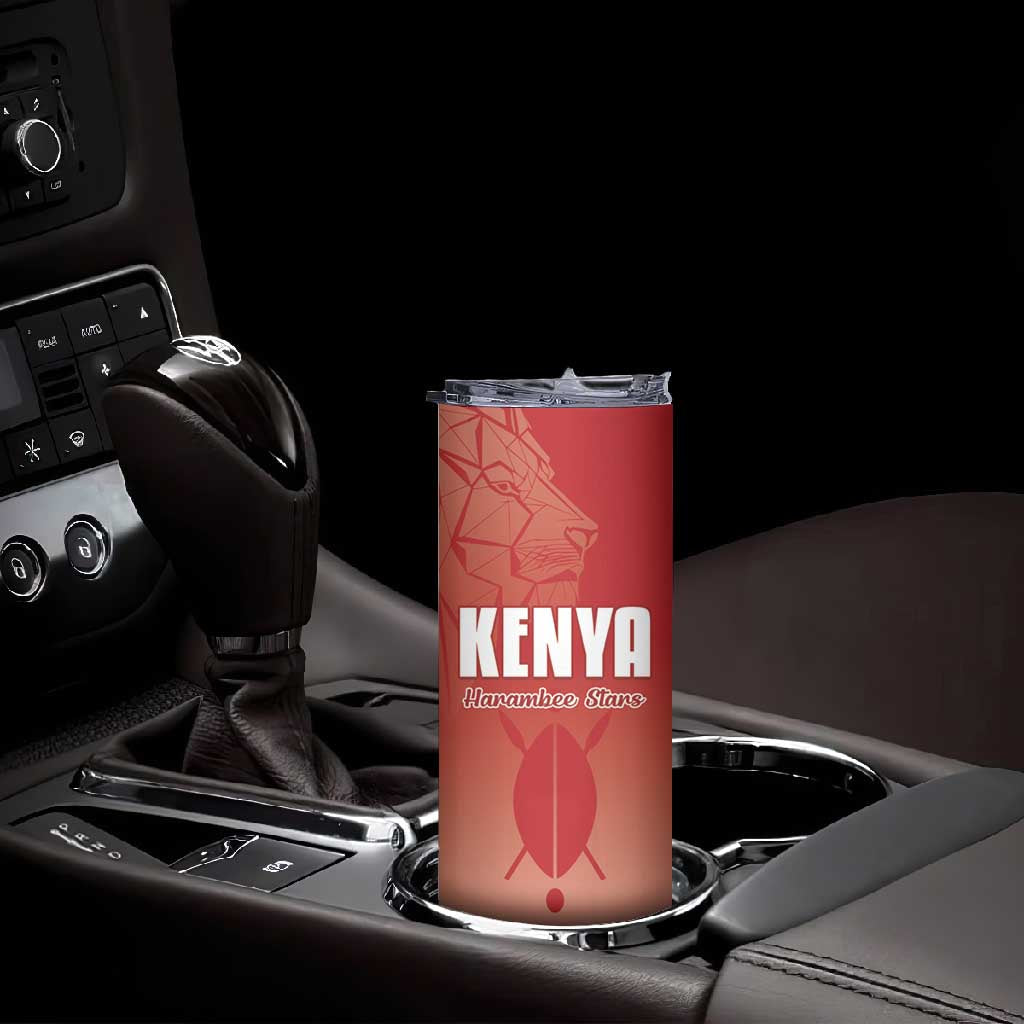 Kenya Football Custom Skinny Tumbler Go Harambee Stars Go LT15