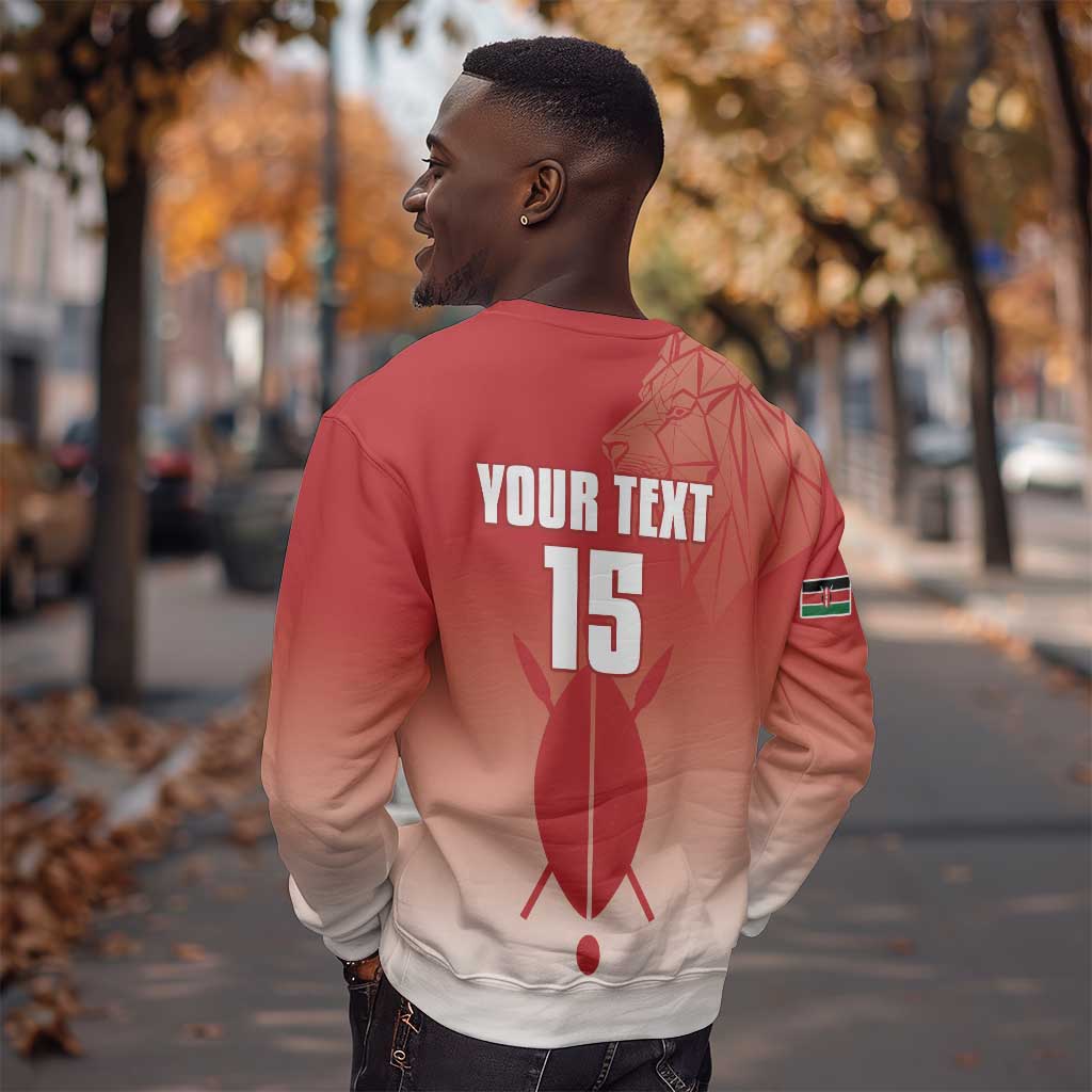 Kenya Football Custom Sweatshirt Go Harambee Stars Go LT15