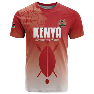 Kenya Football Custom T shirt Go Harambee Stars Go LT15