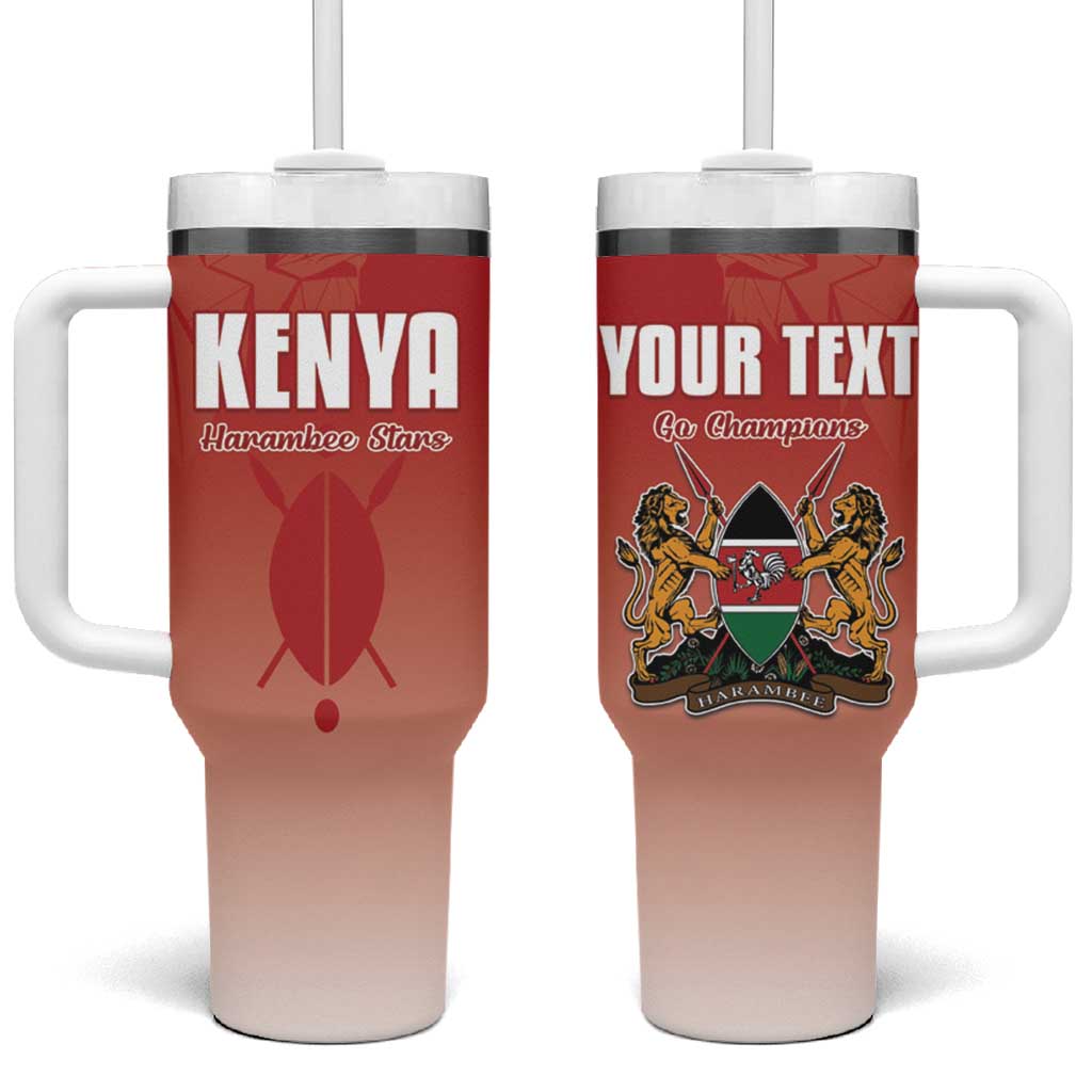 Kenya Football Custom Tumbler With Handle Go Harambee Stars Go LT15