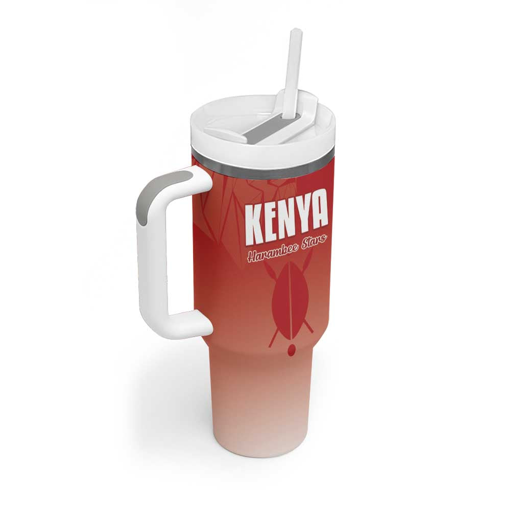 Kenya Football Custom Tumbler With Handle Go Harambee Stars Go LT15