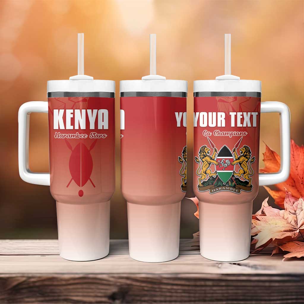 Kenya Football Custom Tumbler With Handle Go Harambee Stars Go LT15