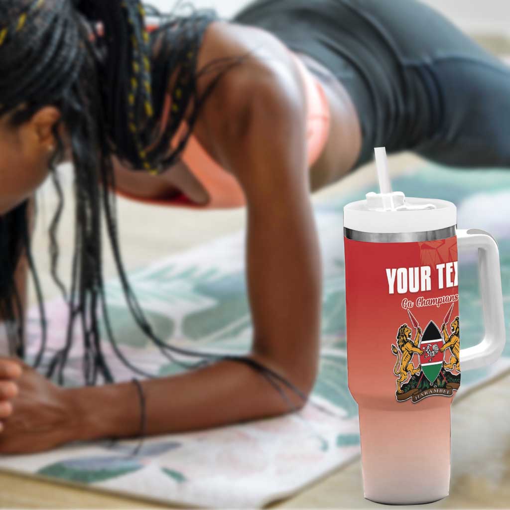 Kenya Football Custom Tumbler With Handle Go Harambee Stars Go LT15