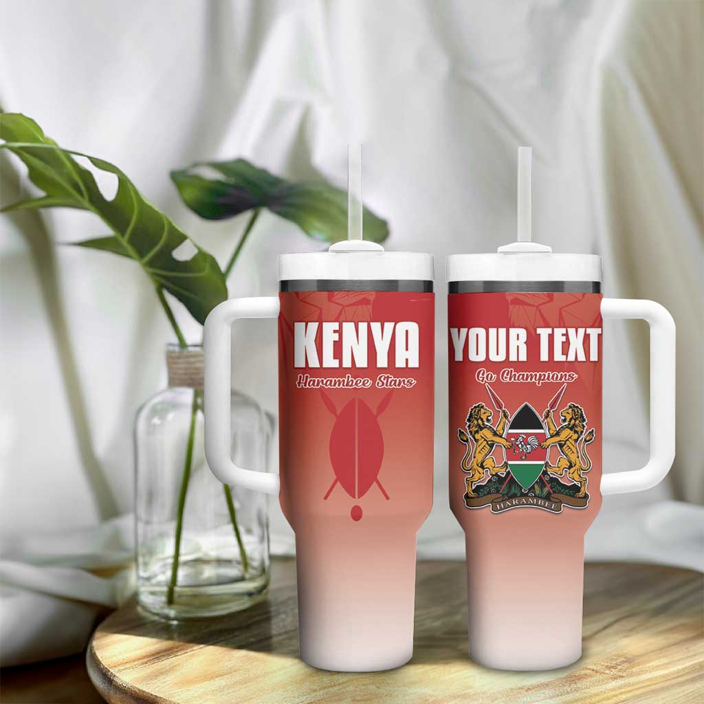 Kenya Football Custom Tumbler With Handle Go Harambee Stars Go LT15