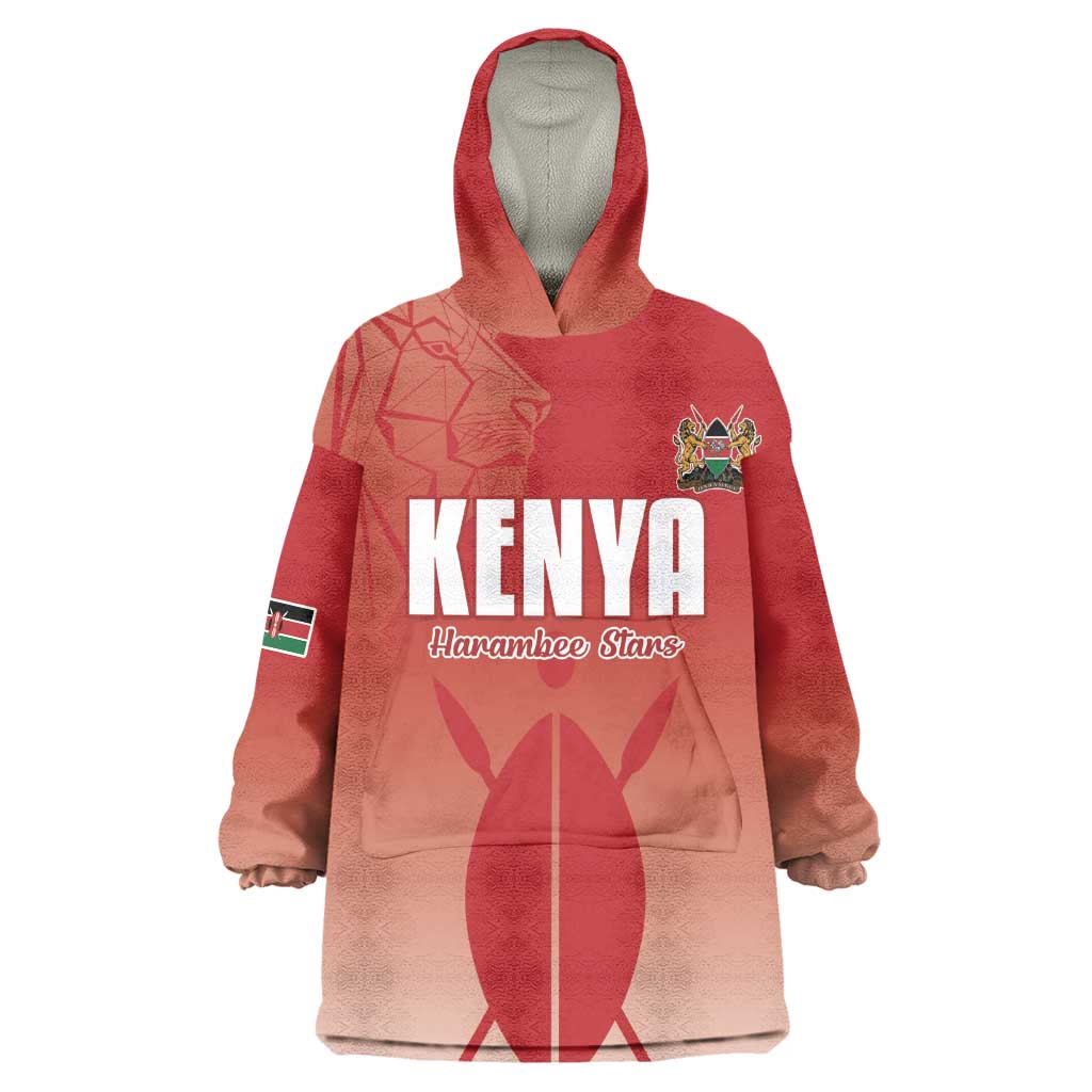 Kenya Football Custom Wearable Blanket Hoodie Go Harambee Stars Go LT15