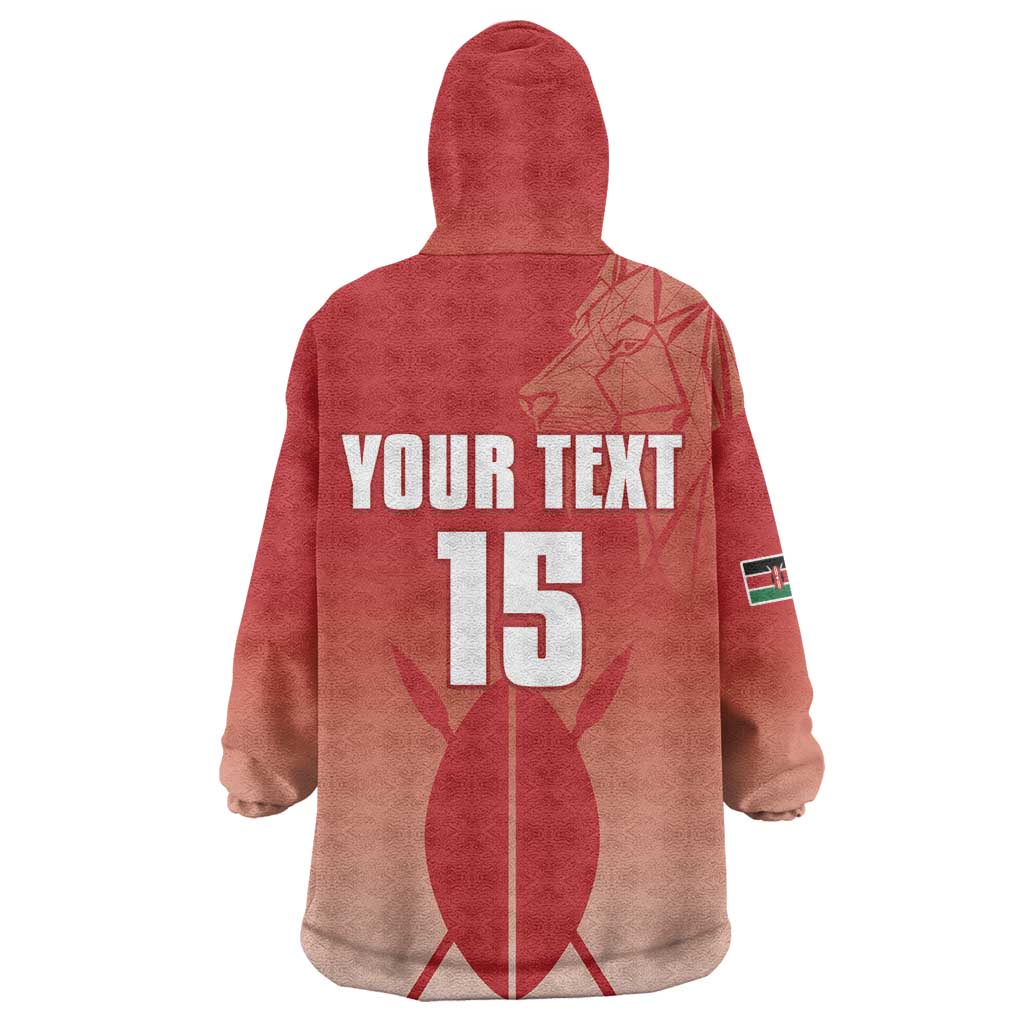 Kenya Football Custom Wearable Blanket Hoodie Go Harambee Stars Go LT15