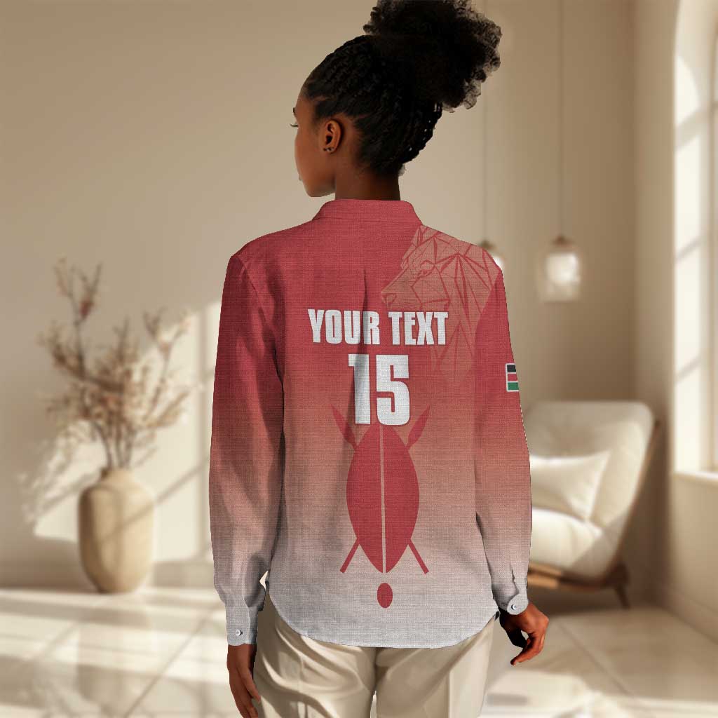 Kenya Football Custom Women Casual Shirt Go Harambee Stars Go LT15