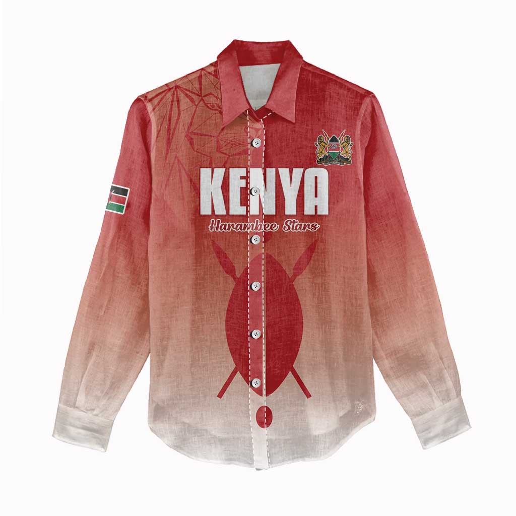 Kenya Football Custom Women Casual Shirt Go Harambee Stars Go LT15
