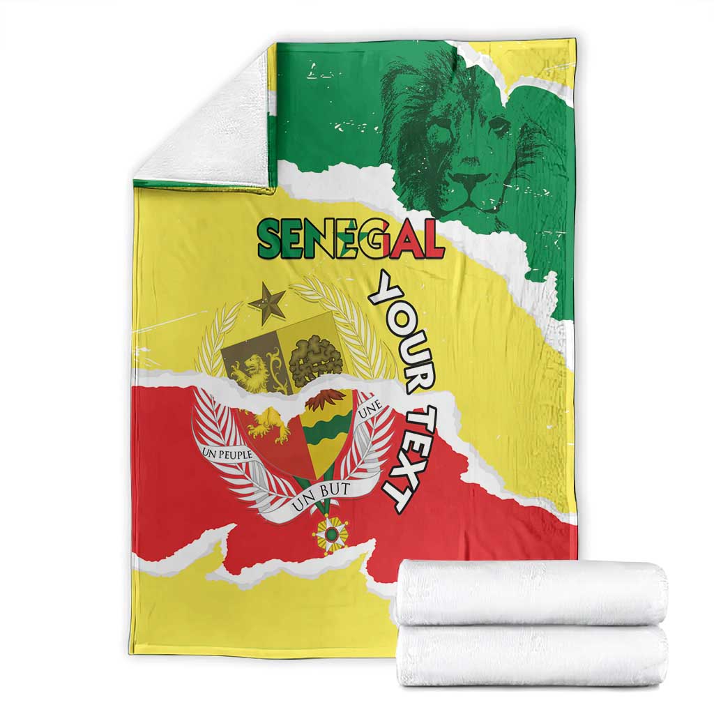 Custom Senegal Beach Soccer 2025 Blanket Go Champions - Grunge Style LT15