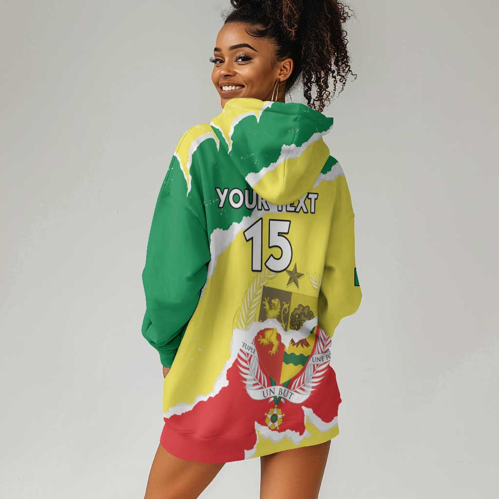 Custom Senegal Beach Soccer 2025 Hoodie Dress Go Champions - Grunge Style LT15