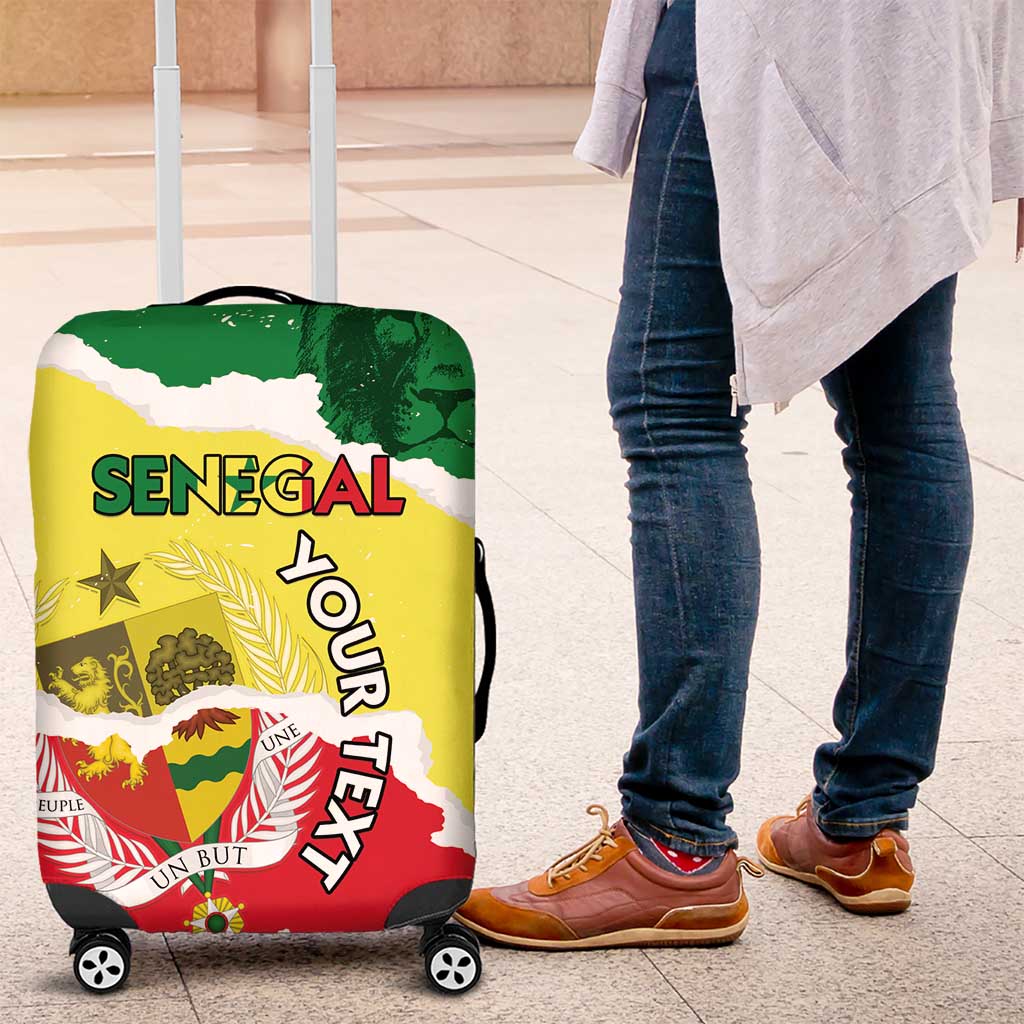 Custom Senegal Beach Soccer 2025 Luggage Cover Allez Lions de la Teranga LT15