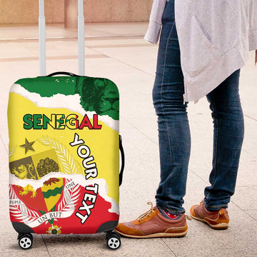 Custom Senegal Beach Soccer 2025 Luggage Cover Allez Lions de la Teranga LT15