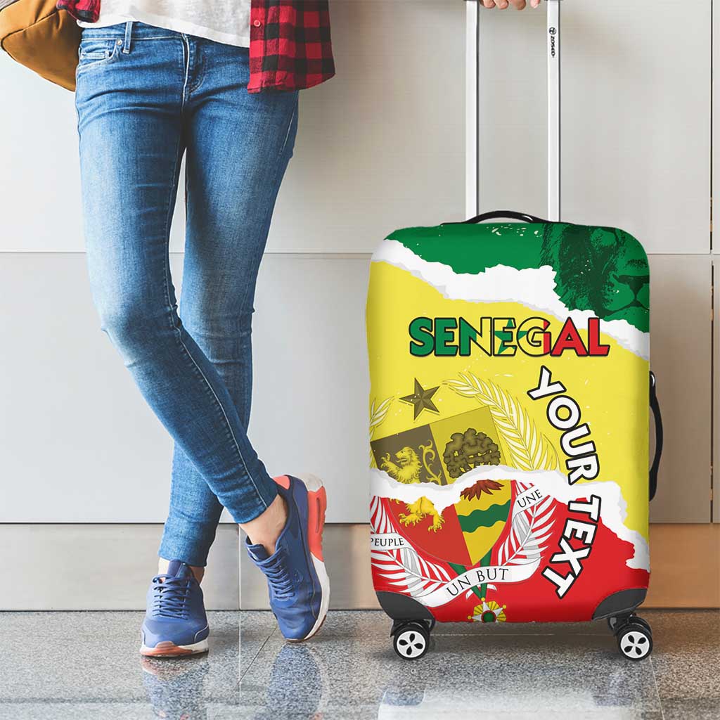 Custom Senegal Beach Soccer 2025 Luggage Cover Allez Lions de la Teranga LT15