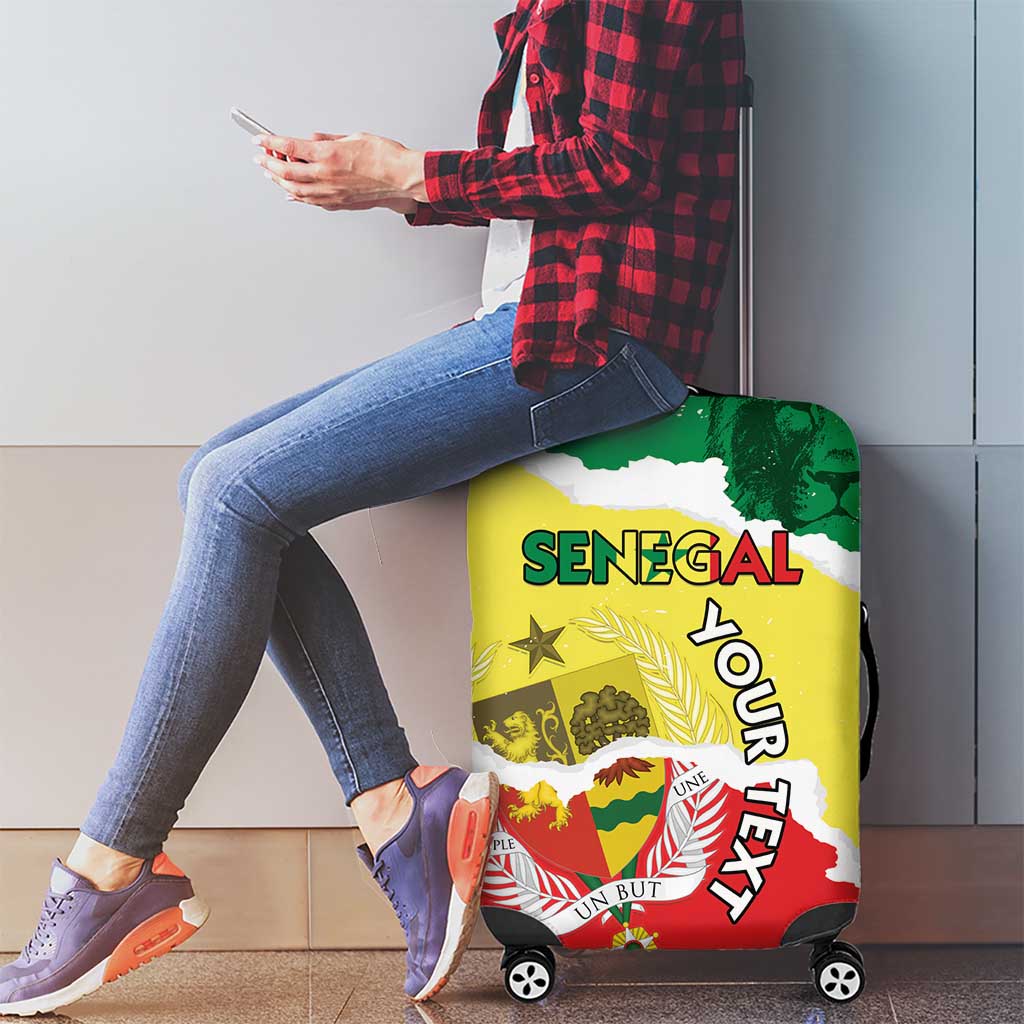Custom Senegal Beach Soccer 2025 Luggage Cover Allez Lions de la Teranga LT15