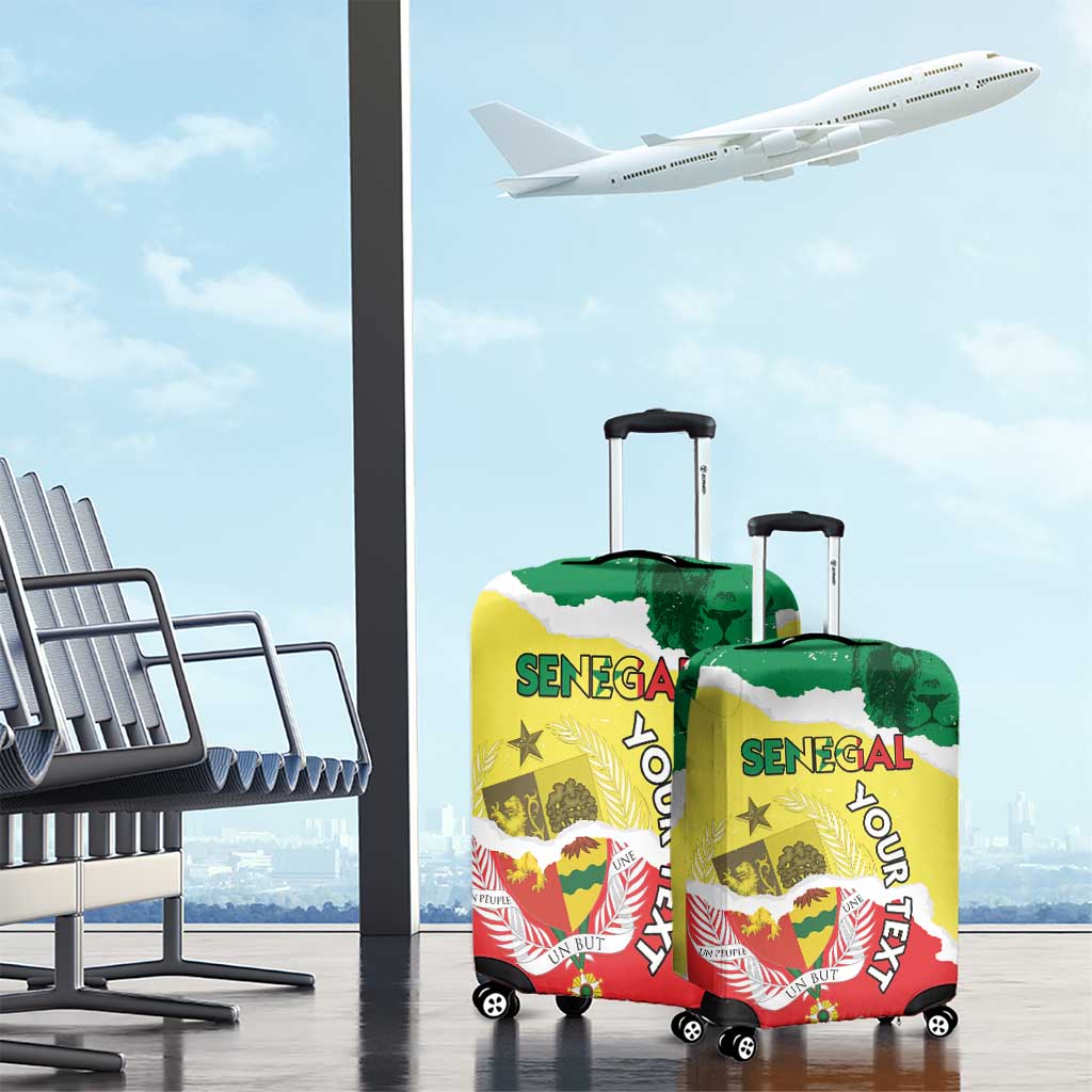 Custom Senegal Beach Soccer 2025 Luggage Cover Allez Lions de la Teranga LT15