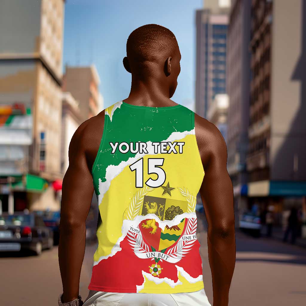 Custom Senegal Beach Soccer 2025 Men Tank Top Go Champions - Grunge Style LT15