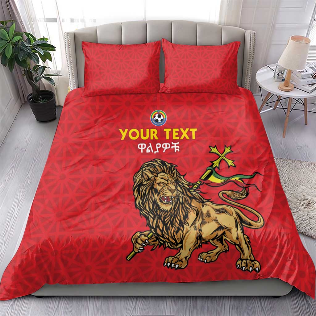 Custom Ethiopia Football Bedding Set Go Champions LT15