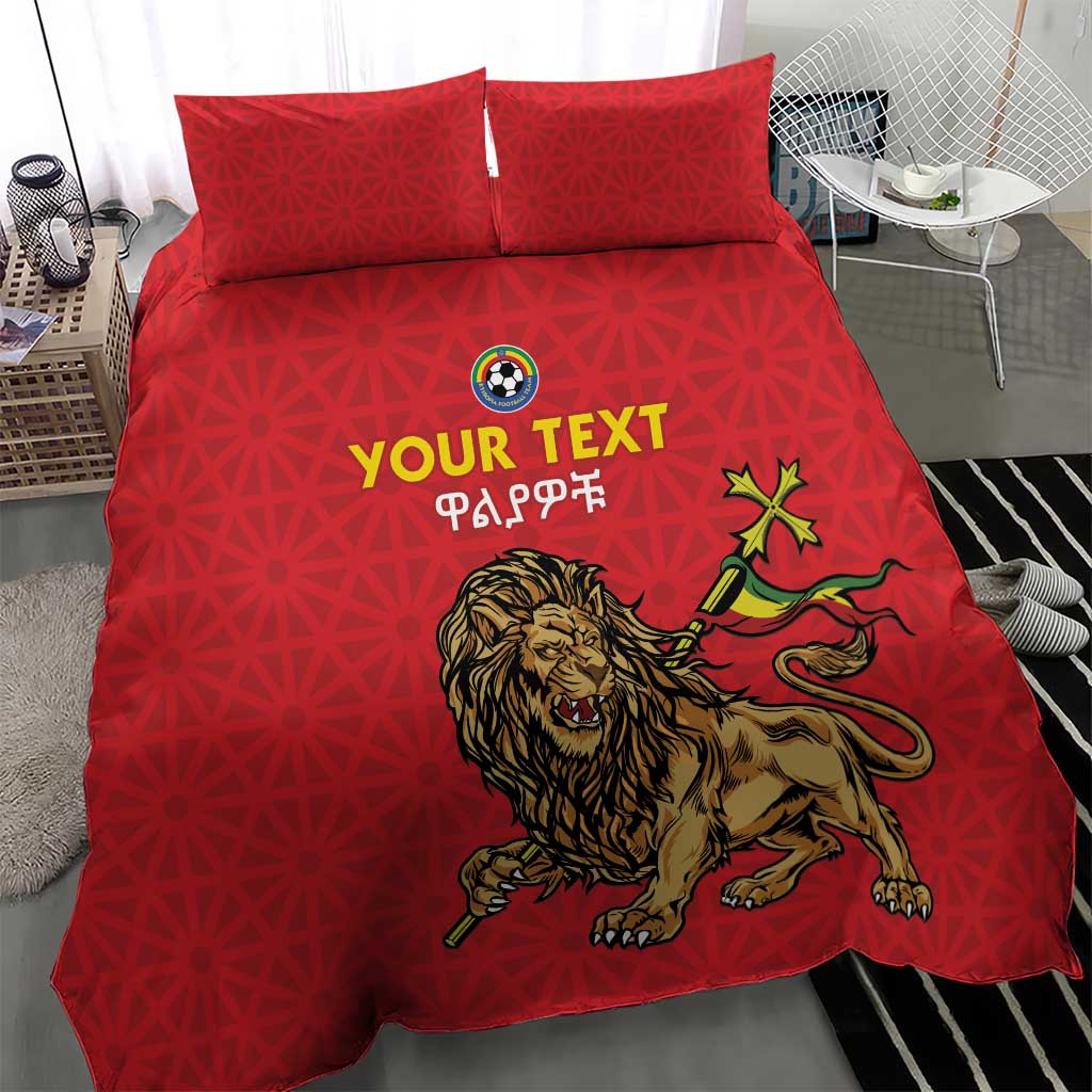 Custom Ethiopia Football Bedding Set Go Champions LT15