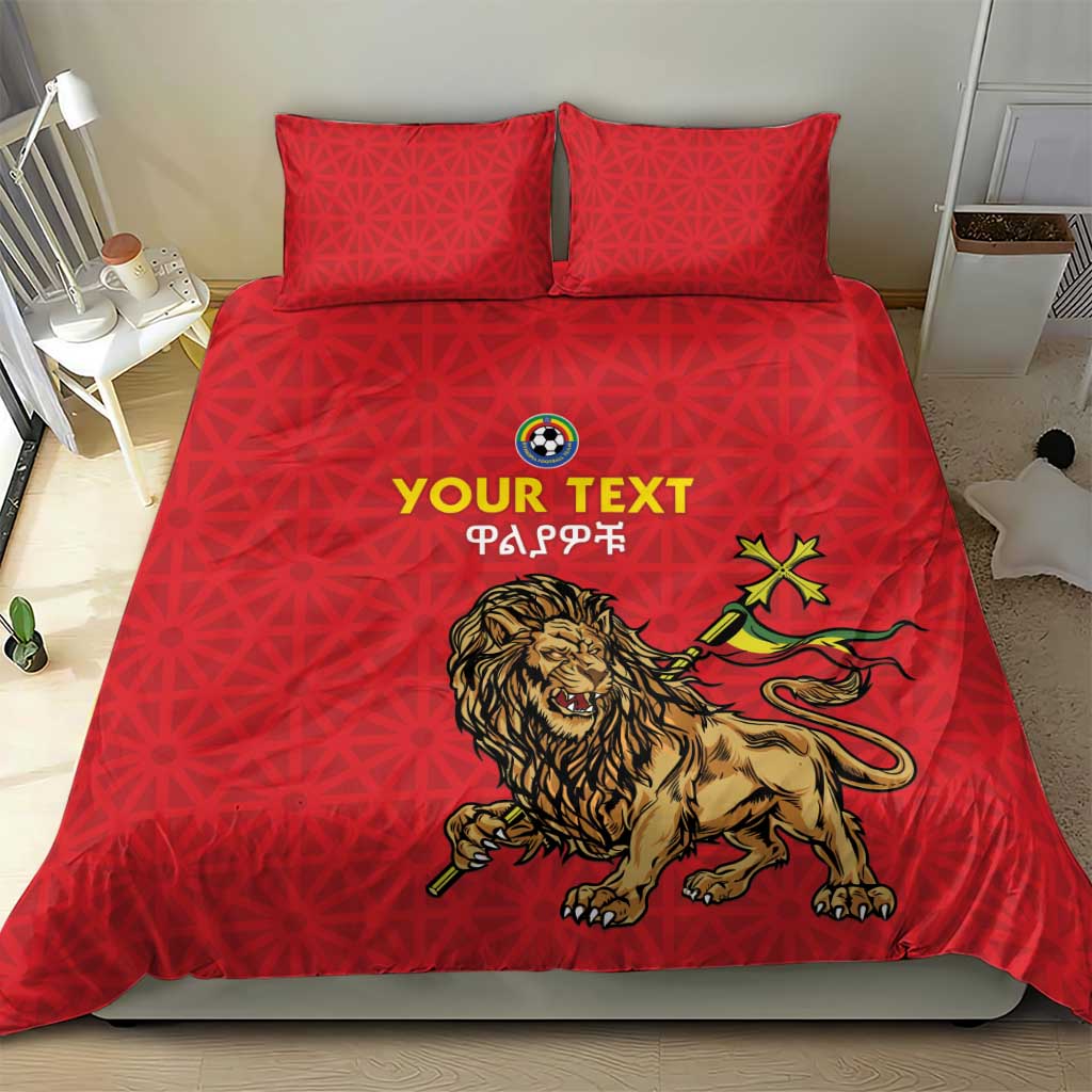 Custom Ethiopia Football Bedding Set Go Champions LT15
