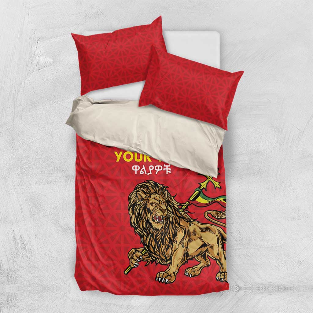 Custom Ethiopia Football Bedding Set Go Champions LT15