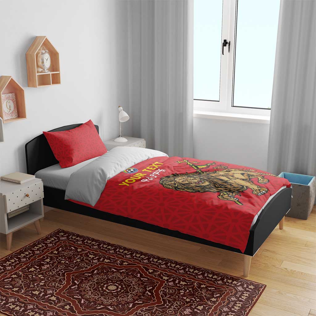 Custom Ethiopia Football Bedding Set Go Champions LT15