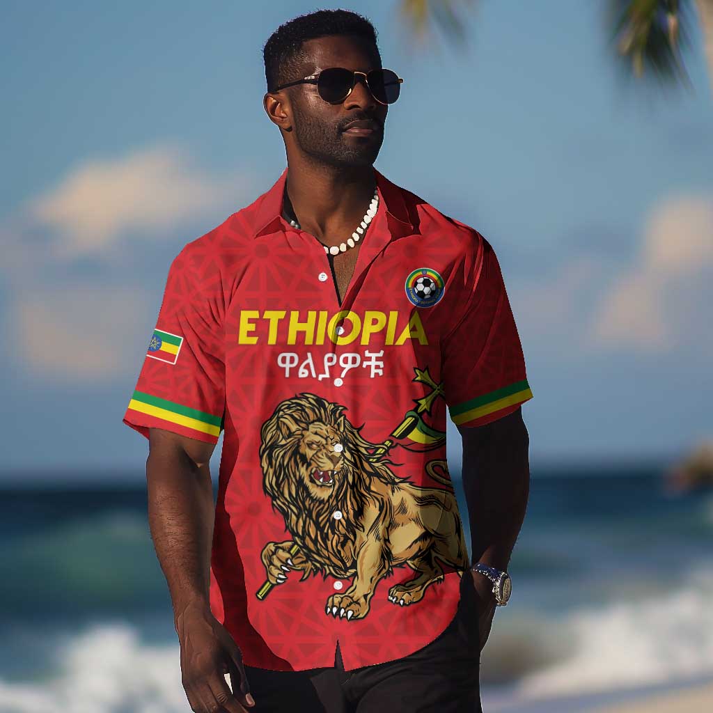 Custom Ethiopia Football Hawaiian Shirt Go Champions LT15
