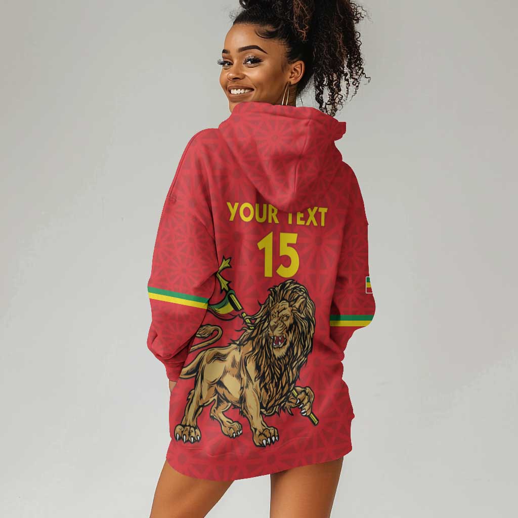 Custom Ethiopia Football Hoodie Dress Go Champions LT15