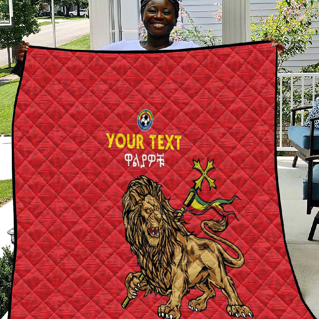 Custom Ethiopia Football Quilt Go Champions LT15