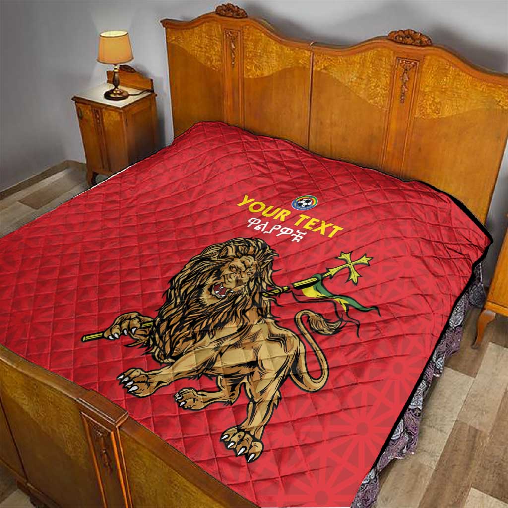 Custom Ethiopia Football Quilt Go Champions LT15